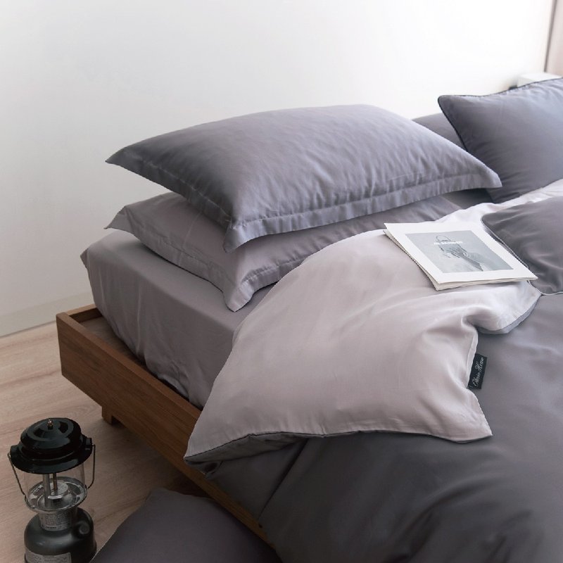 TL2000 Iron Grey X Silver Grey / 300TC TENCEL™ Lyocell Sheet Set / Duvet Cover Set / Made in Taiwan - เครื่องนอน - วัสดุอีโค 
