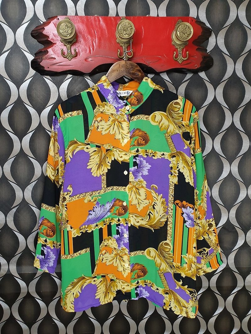Little Turtle Gege - Baroque European Henry Collar Shirt - เสื้อเชิ้ตผู้หญิง - ไฟเบอร์อื่นๆ 