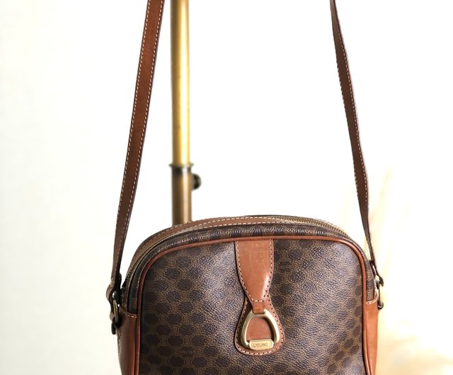 日本直送 名牌中古包 】CELINE セリーヌ マカダム ショルダーバッグ 