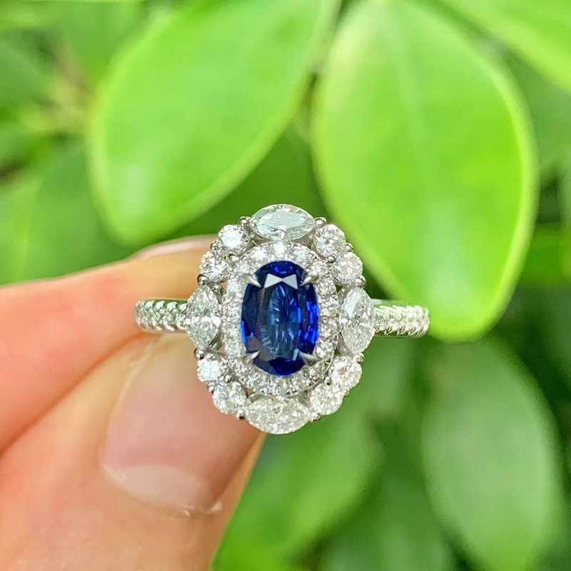 Taipei Aos Jewelry 1.01ct 未焼成ロイヤル サファイア リング - リング・指輪 - 宝石 