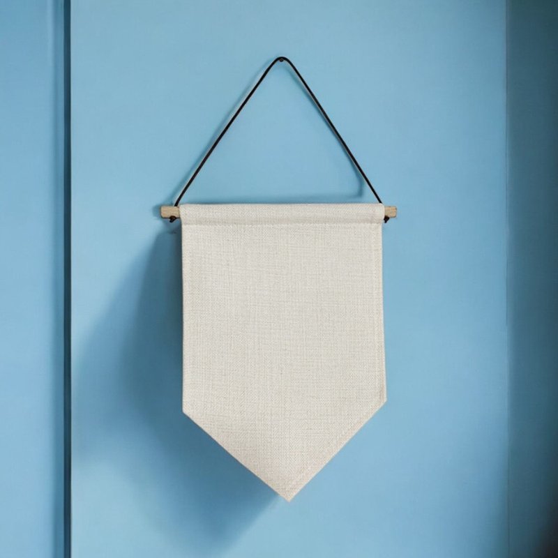 [Customized product] Linen pennant (not full version) - Wall Décor - Linen White