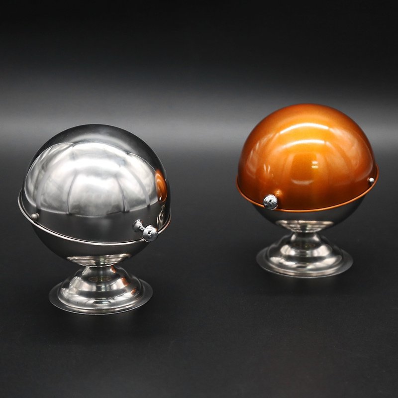 Two-color stainless steel spherical sugar bowl - ขวดใส่เครื่องปรุง - สแตนเลส สีเงิน