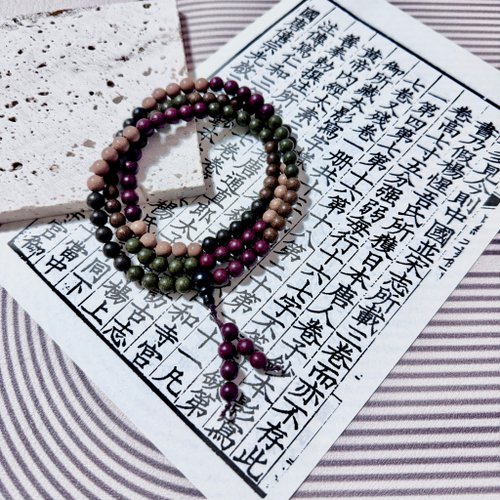 108珠 五行漢方合香珠ブレスレット / 開運招福 / 癒し / 母の日ギフト