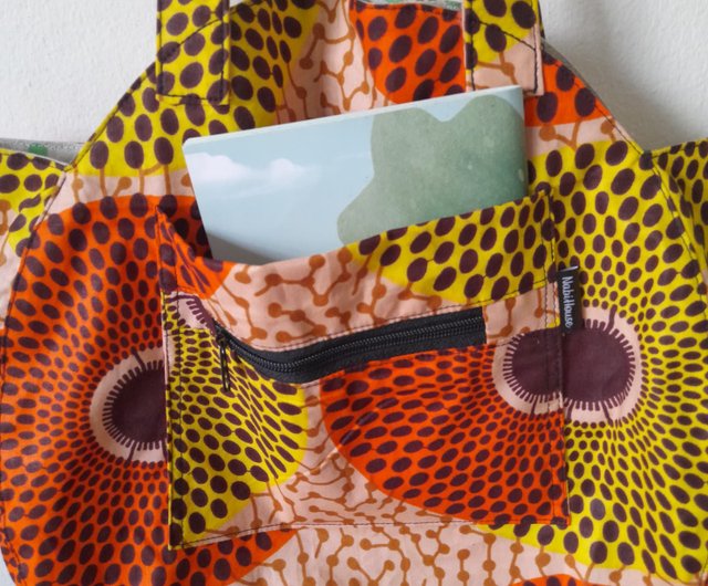 African wax print Tote Handmade bag Shop nabihouse Handbags