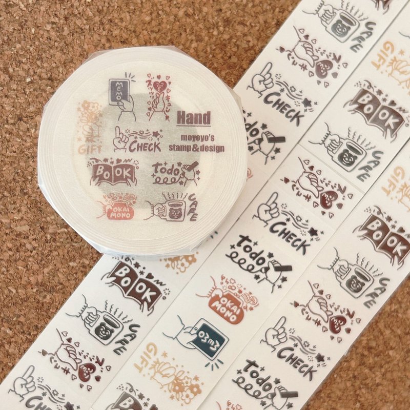 Hand 手勢圖案 / 標籤貼紙 (500入) - 貼紙 - 紙 多色