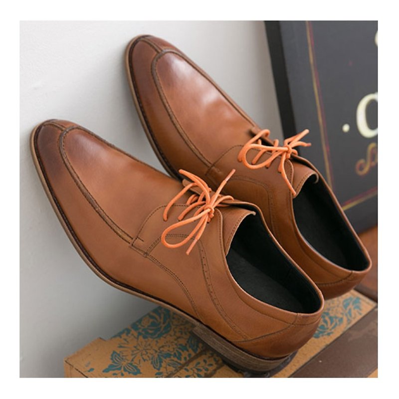 Maffeo oxfords walking along Venetian Square with smoked leather shoes (22116) - Men's Leather Shoes - Genuine Leather Brown