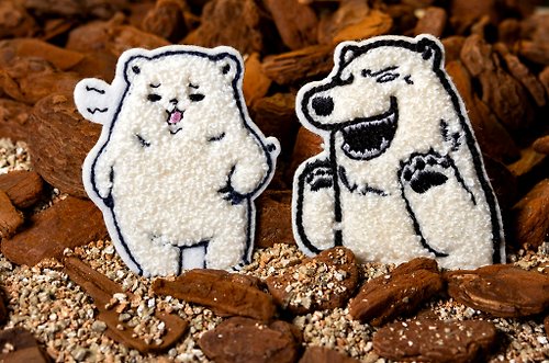 DND city beauty 動物系列 北極熊 可愛動物 刺繡貼紙 立體 貼紙 刺繡