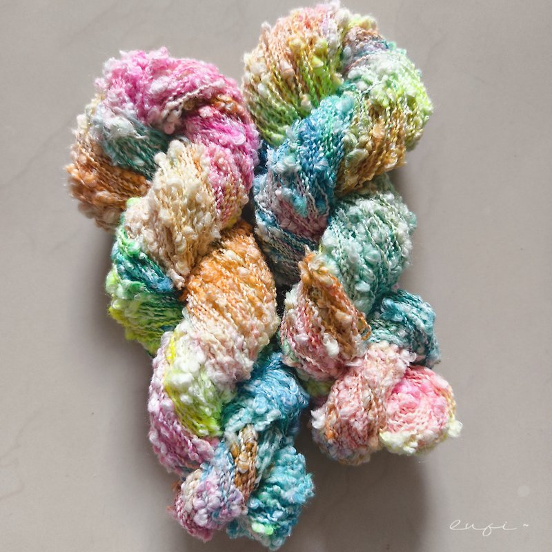 lufi hand-dyed French sheep cocoon cashmere yarn 100g - เย็บปัก/ถักทอ/ใยขนแกะ - ขนแกะ 