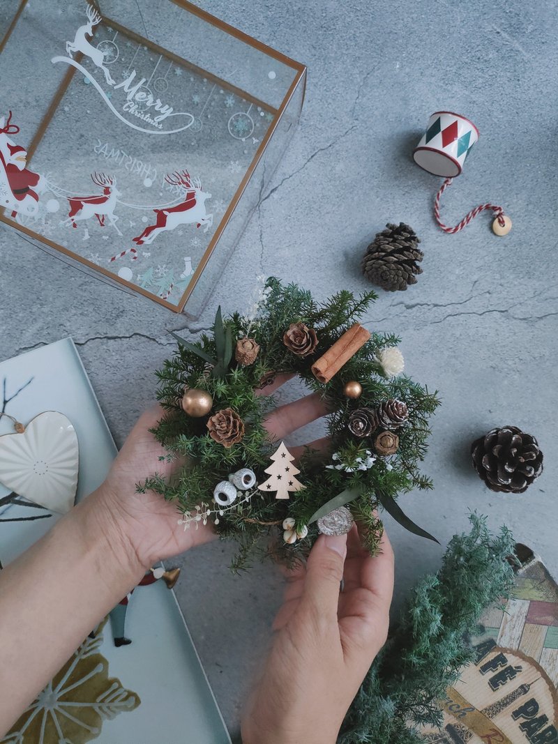 -永生果實小花圈 - 乾燥花/永生花 - 植物．花 綠色