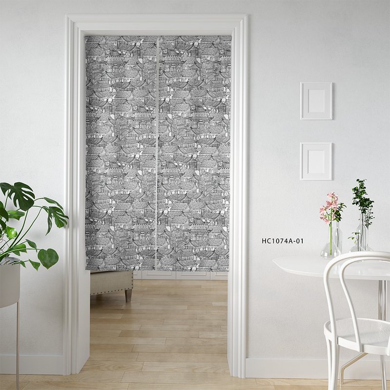 ブランドオリジナルプリントドアカーテンオールドハウス - のれん・表札 - ポリエステル 