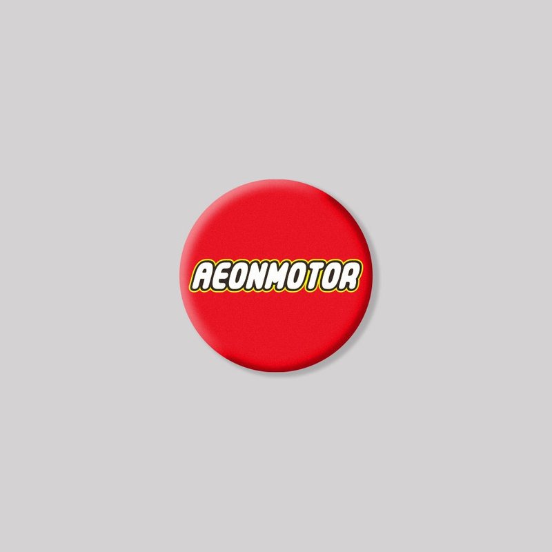 AEONMOTOR/TOY/round/aluminum plaque SunBrother Sun Brothers - สติกเกอร์ - อลูมิเนียมอัลลอยด์ สีแดง