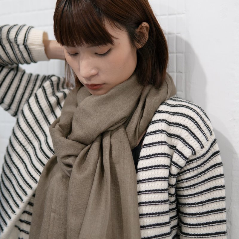 [Warm props] Cashmere Wool Scarf - Mocha - Knit Scarves & Wraps - Wool Multicolor