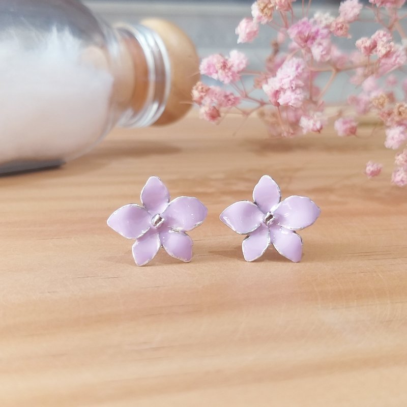 ラークスパーフラワーピアスin Scent of Blossom Flower Collection - ピアス・イヤリング - 金属 