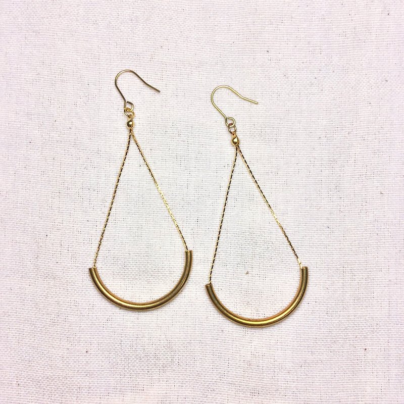 // Only brass series // ve189 - Earrings & Clip-ons - Other Metals Gold