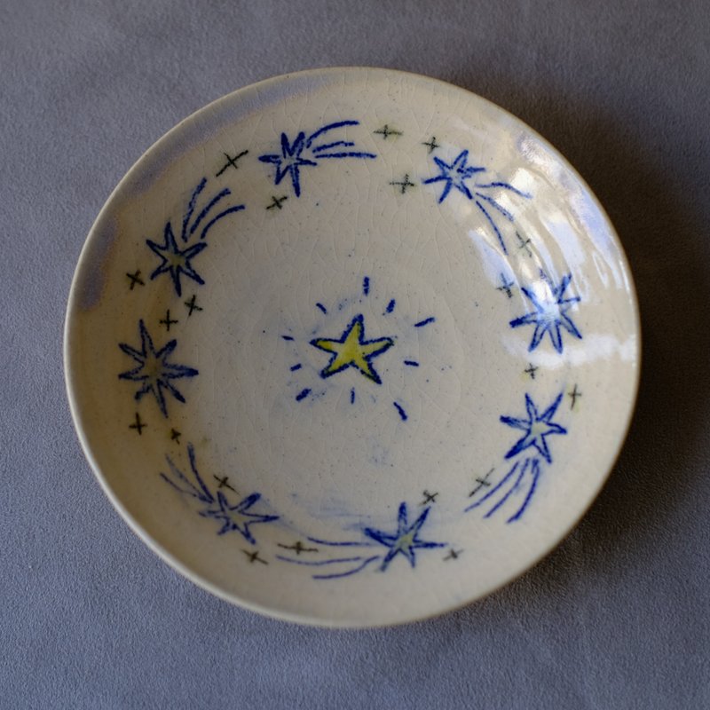 Suànn-Sian . 流星中皿 | 圓盤 點心盤 中皿 - 盤子/餐盤/盤架 - 陶 藍色