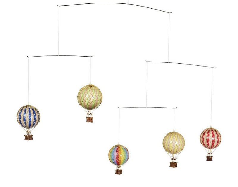 Authentic Models Hot Air Balloon Ornament (Dream Holiday/Bright Color) - ของวางตกแต่ง - วัสดุอื่นๆ 