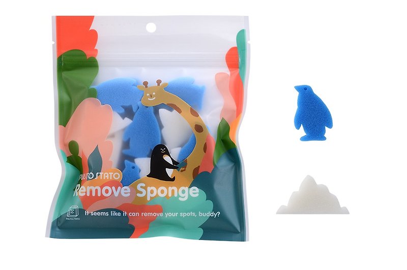 Pulito Stato Cleaning Sponge (Penguin & Iceberg) - Other - Sponge Multicolor