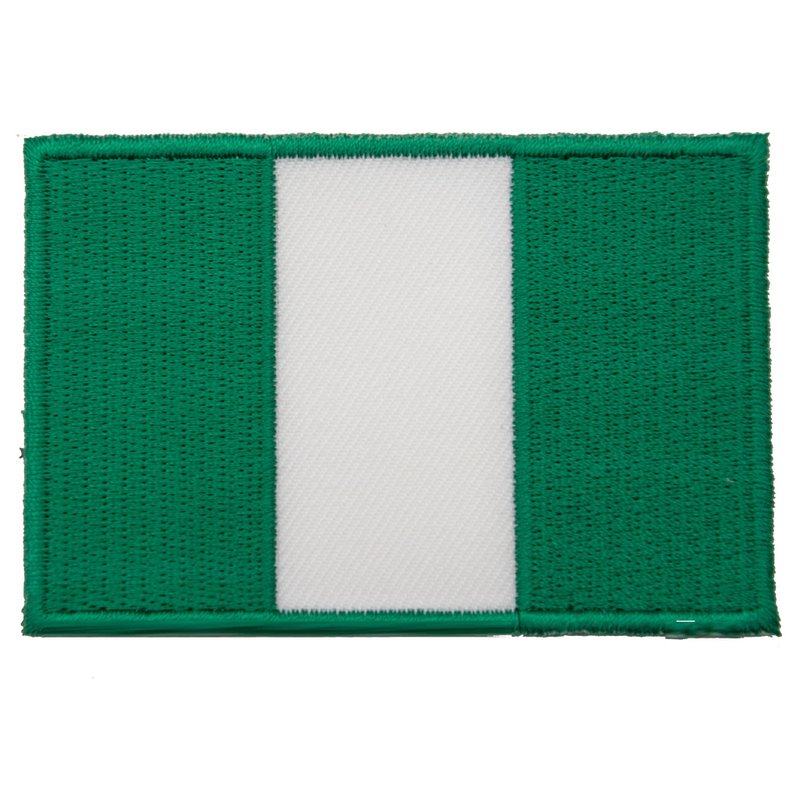 奈及利亞 國旗 熱燙徽章 熨燙刺繡章 熨斗貼紙 布藝袖標 Flag Pat - 徽章/別針 - 繡線 多色