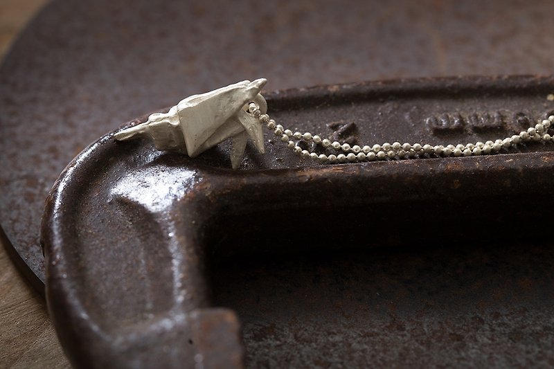 Origamini 925 Silver Shrimp Necklace - สร้อยคอ - เงินแท้ ขาว