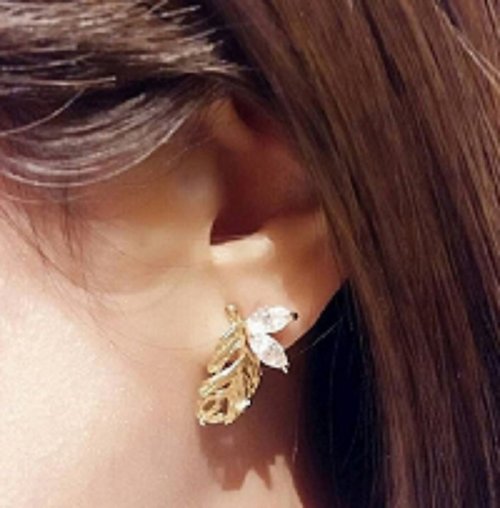 Tera Jewelry 【CLASSIC系列】霓* 馬眼型天然鋯石耳環 訂製 輕珠寶