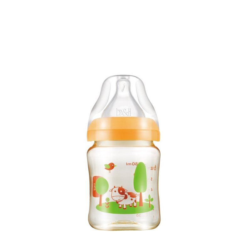 b&h PPSU Bottle 180mL with Bahteat Teat (Cow) - Baby Bottles & Pacifiers - Other Materials Transparent