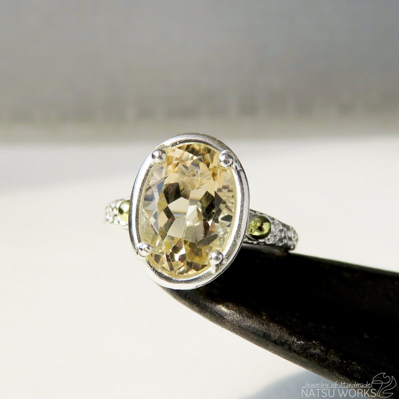 Oregon Sunstone Ring - แหวนทั่วไป - เครื่องเพชรพลอย สีส้ม