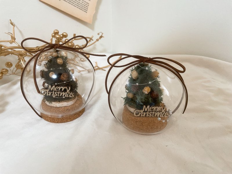 Christmas tree flower cup/eternal Christmas tree/mini Christmas tree/eternal cedar/Christmas gift - ของวางตกแต่ง - พืช/ดอกไม้ สีนำ้ตาล