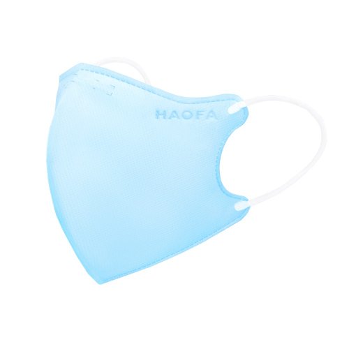 HAOFA立體口罩 HAOFA氣密型99%防護立體口罩(N95效能)-粉藍色(30入)