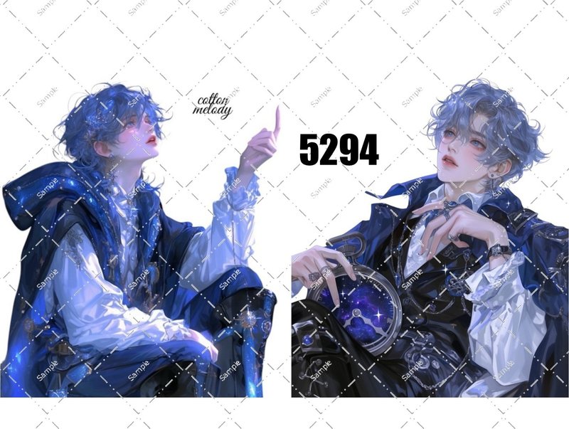 original sticker no.5294 人物ステッカー オリジナルステッカー オリジナル人物ステッカー 装飾ステッカー cotton melody - 貼紙 - 紙 