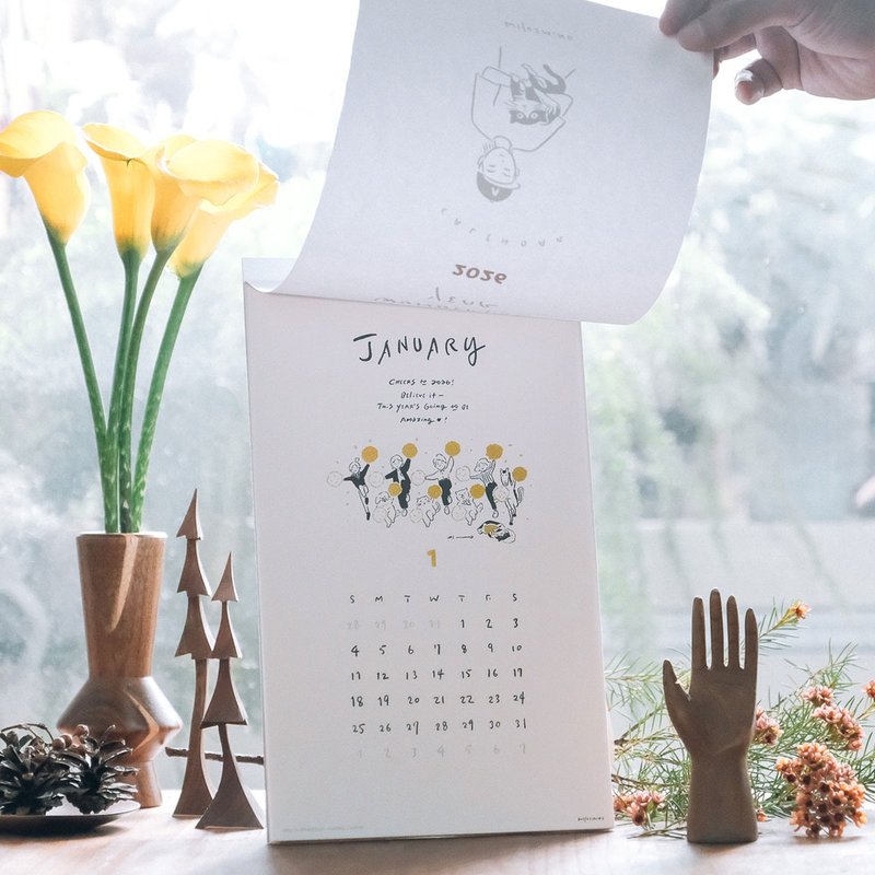 WHOSMiNG - HAVE A WONDERFUL YEAR 2026月曆 - 日曆/月曆/年曆 - 紙 白色