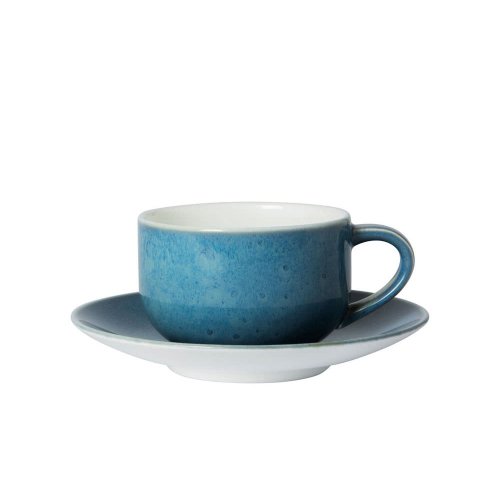 Royal Crown Derby 皇家皇冠德貝 Art Glaze藝術彩釉系列-8OZ杯盤組-滄藍