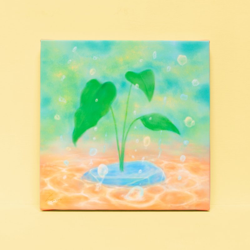 沉浸在汽泡裡-掛畫/畫/裝飾畫/畫作/植物/氣泡/海/療癒/奇幻 - 海報/掛畫/掛布 - 棉．麻 綠色