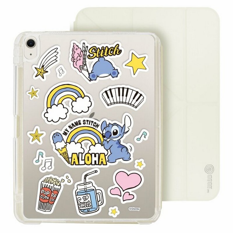 迪士尼史迪仔 iPad Air 11/pro13可拆式防摔透明筆槽摺套ipad - 平板/電腦保護殼/保護貼 - 塑膠 多色