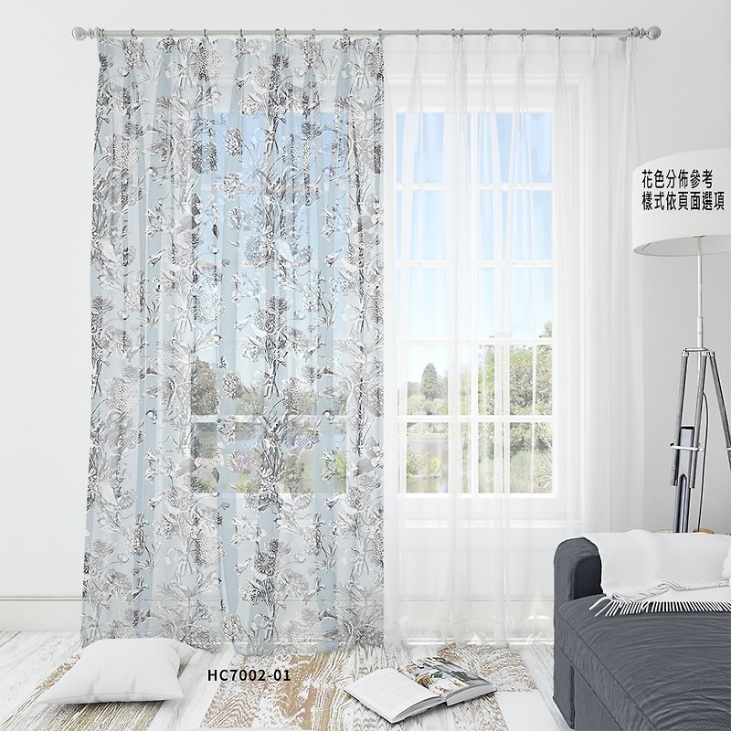 HC printing window screen European and American pattern HC7002 black and white printing Victoria - Doorway Curtains & Door Signs - Polyester 