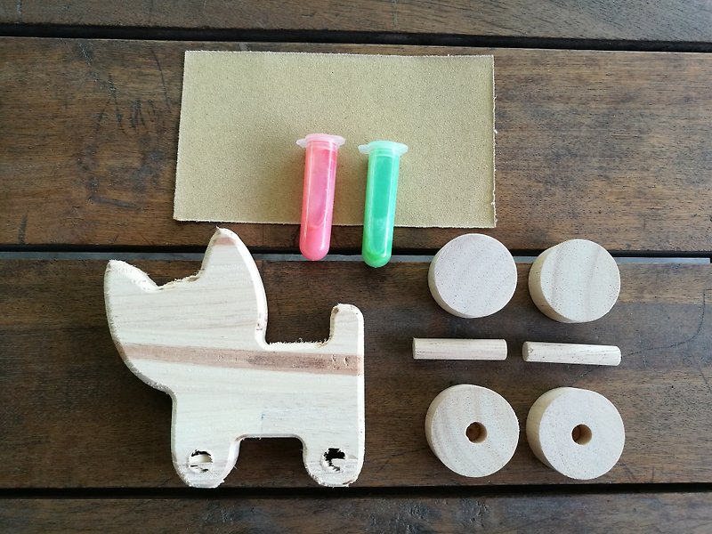 DIY木製玩具 -  CAT - 木工/竹細工/ペーパークラフト - 木製 ブラウン