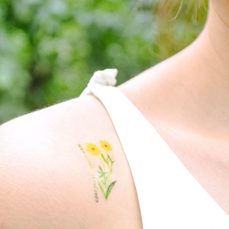 Peach temporary tattoo buy 3 get 1 Floral tattoo party wedding decoration gift - Temporary Tattoos - Paper Yellow