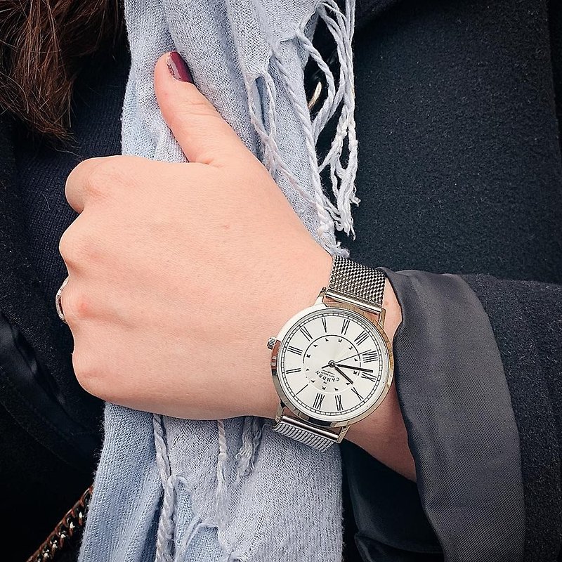 Camden Watch 時尚氣質 英倫羅馬數字腕錶/金屬錶帶(銀) - 女裝錶 - 其他金屬 