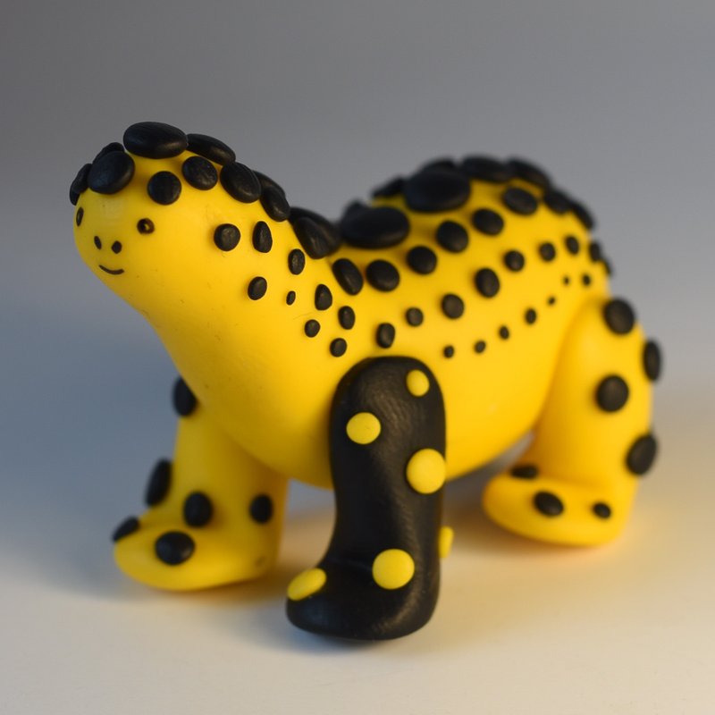 Infinity Nets: Yayoi Kusama Artist Collection Cutie Monster - 1 - Items for Display - Clay Yellow