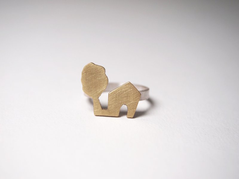 Landscape of the Body Series #c21 little house ring - General Rings - Silver Gold