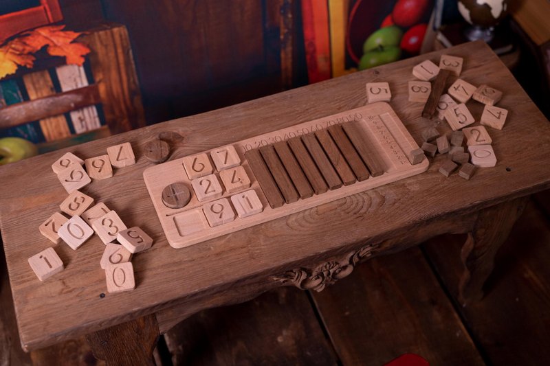 Wooden Advanced Mathematics Set (Decimal-Ones), Montessori Toy - ของเล่นเด็ก - ไม้ สีนำ้ตาล