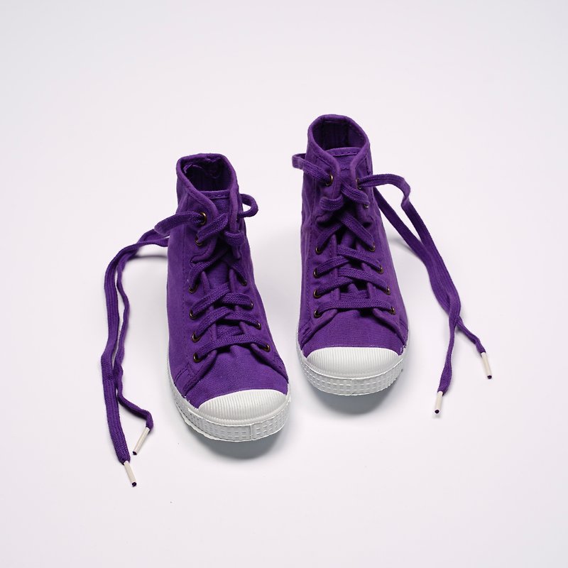 西班牙帆布鞋 CIENTA 61997 45 紫色 經典布料 童鞋 高筒 - 童裝鞋 - 棉．麻 紫色