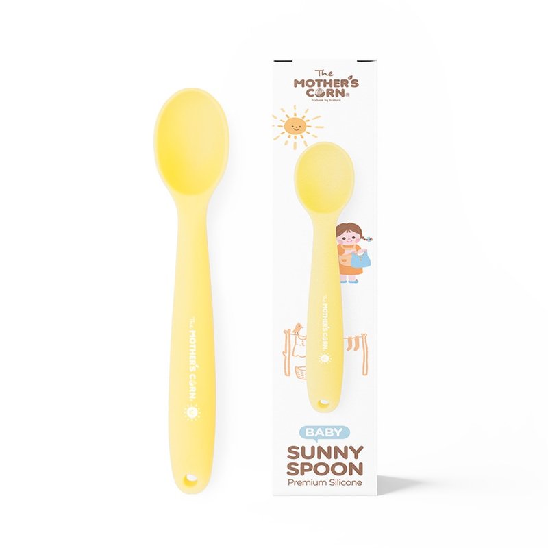 Korea【Mother's Corn】Little Sun Silicone Spoon - จานเด็ก - วัสดุอื่นๆ 