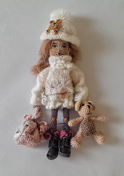 nn-handmade Crochet Doll Set-25 (with clothes)
