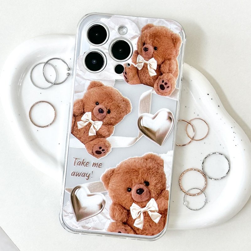 iPhone Galaxy Bear anti-drop and scratch-resistant for Transparent Phone Case - เคส/ซองมือถือ - พลาสติก หลากหลายสี