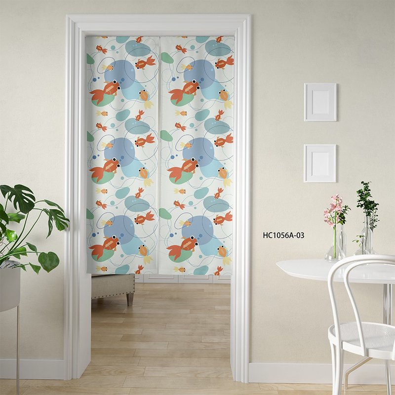 Brand original printed door curtain swimming fish - Doorway Curtains & Door Signs - Polyester 