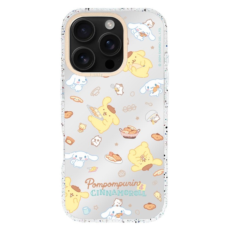 大耳狗布丁狗烘培坊 鏡面點心時間 磁吸版 透彩框 iPhone 防摔殼 - 手機殼/手機套 - 環保材質 銀色