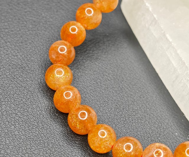 ⭐︎【天然】サンストーン ブレスレット 8mm サンストーン ブレスレット 天然石 クリスタルブレスレット 8mm