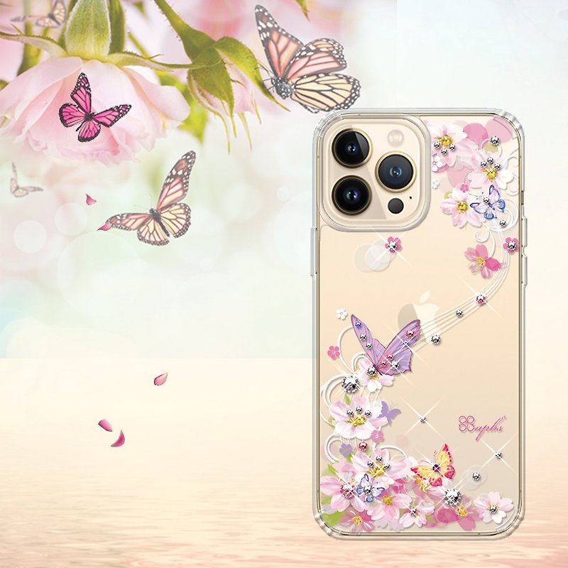 iPhone 13 full series of crystal colored diamond shockproof dual-material mobile phone case-Midixiang - เคส/ซองมือถือ - วัสดุอื่นๆ หลากหลายสี