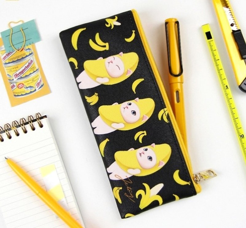 JETOY, sweet cat light pencil case II_Nana choo J1704101 - Pencil Cases - Other Materials Yellow