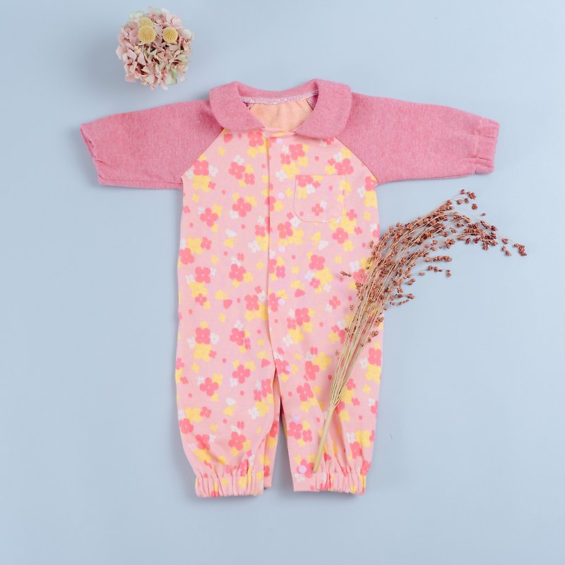 包屁连衣 - Foundation flower hand made baby baby rabbit - Onesies - Cotton & Hemp Pink